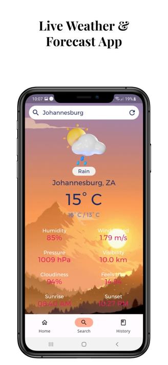 Live Weather & Forecast App