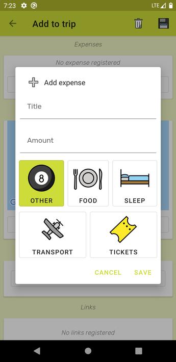 Trips Diary, Track your trips!