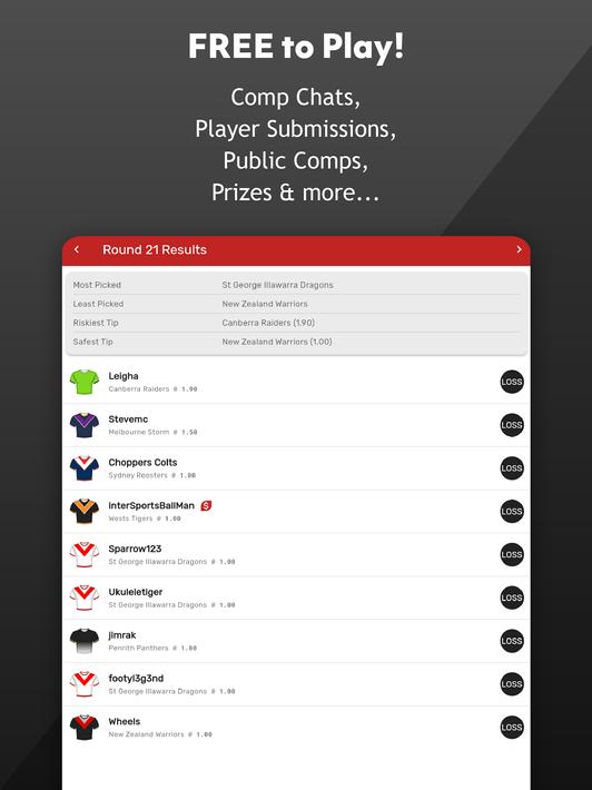 AFL & NRL Tipping - One Pick