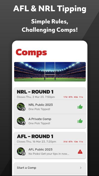 AFL & NRL Tipping - One Pick