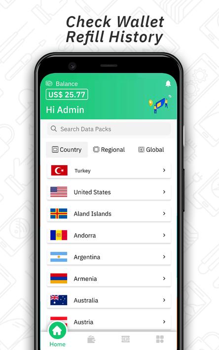 eSIM Card: Global Roaming App