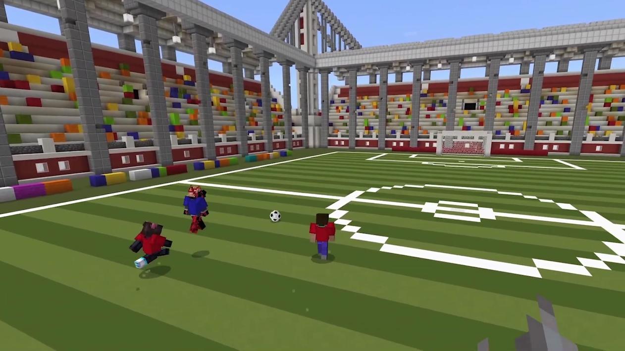 Soccer mod in Minecraft
