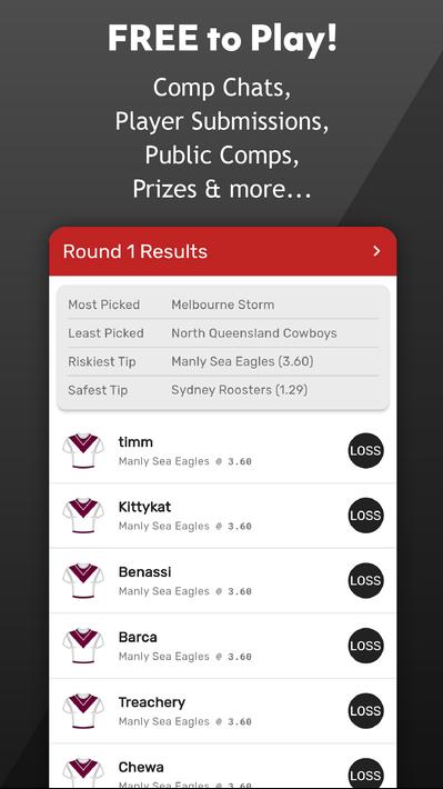 AFL & NRL Tipping - One Pick